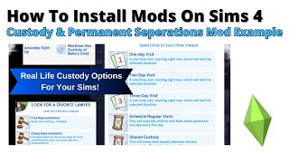 How To Install Custody & Permanent Separations Mod For Sims 4 | 2024