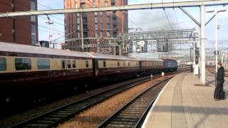 47828 Top & Tail with 47813 depart Leeds on Northern Belle