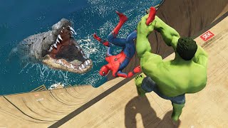 GTA 5 | Spiderman vs Hulk Ragdolls Crazy Fails & Funny Moments