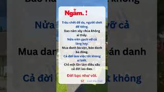 Ngẫm! #follower #baihoccuocsong #giatricuocsong #viralvideo #phunu