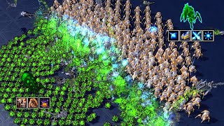 700 Banelings. 300 Stalkers. Who survives? 【Daily StarCraft Brawl】