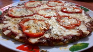 Pizza Saine  a base de courgette بيتزا صحية بالكورجط