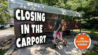 Enclosing the Carport, Adding a Barn Door, Mini Splits for the Farmhouse! MCG video #229