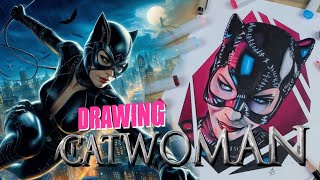 How to Draw a Stunning Catwoman Portrait  | DrewDrawz