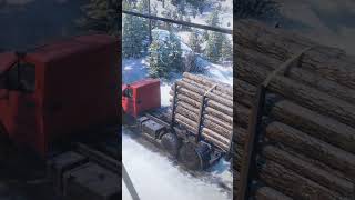 Snowrunner-Log delivery #shorts #snowrunner