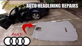 HOW TO Fix Sagging Car Roof Lining on Audi A4 Headliner