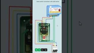 auto switch connection with doll starter #autoswitch #electrical #starter #viralshorts #shorts