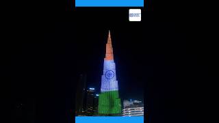 Buri Khalifa Lights Up in Tri-Colour To wish Indian Independence Day🇮🇳❤️