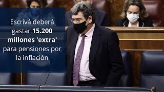 Escrivá deberá gastar 15.200 millones ‘extra’ para pensiones por la inflación