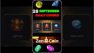 Zen coin daily combo 28 September | Zen coin today combo cards 28 September | Zen coin airdrop