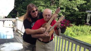 Bill Garofalo's Handmade double Neck Mandolin/ Guitar-1 instrument, 4 hands Speranza Perdute'