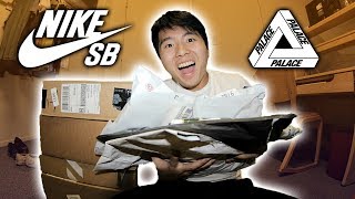 MY BIGGEST UNBOXING EVER (NIKE SB, PALACE & MORE) + GIVEAWAY!