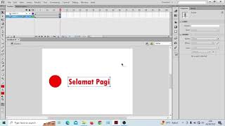 Tutorial sederhana membuat tek berjalan  teknik masking adobe flash cs6 #2