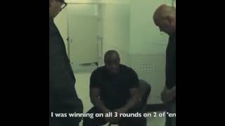 Dana White comforting Daniel Cormier after loss