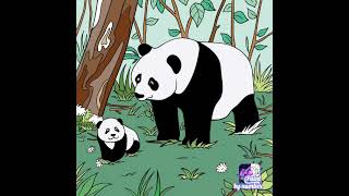 Coloring Pandas! #shorts