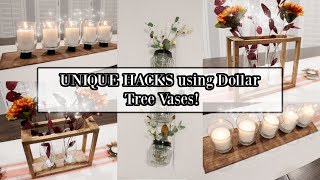 UNIQUE HACKS USING DOLLAR TREE VASES | HIGH END DOLLAR TREE DIYS