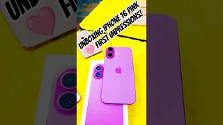 Unboxing iPhone 16 Pink First impressions! #iphone #iphone16 #unboxing #viralvideo #trending #shorts