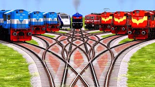 9️⃣Indian Train Trains 🚸 On Curved Railroad Track Indian Simulator railway world4