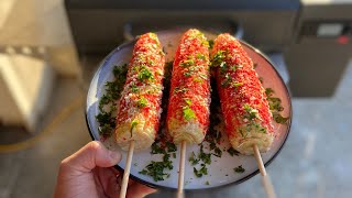 Flamin Hot Cheeto Elote @TraegerGrills