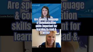 Are Speech, language & communication skills important for learning to read &write? #send