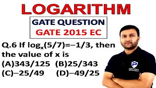 GATE-EC 2015  LOG QUES| If logx(5/7)=−1/3, then the value of x is| Logarithms I GATE APTITUDE