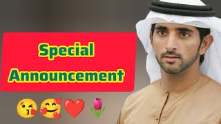 Special Announcement | Sheikh Hamdan | Fazza Prince of Dubai | Fazza Poems