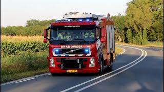 (GRIP 1 Zeer Grote Brand) Veel Brandweer, Politie en Ambulance met spoed in Gelderland en Overijssel