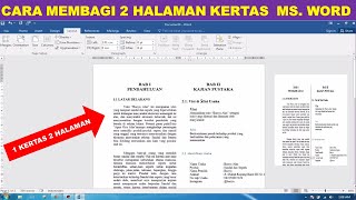 cara membagi dua kertas di word | cara membagi 2 halaman dalam 1 kertas di word