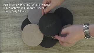 Felt Furniture Sliders Hardwood Floors X-PROTECTOR 16 PCS - Furniture Slider – Heavy Duty Fe Reviews