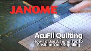 Use AcuFil Software to create a template for Quilt Stippling on the Janome MC12000