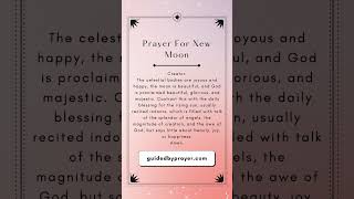 Prayer for New Moon