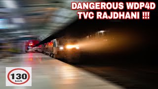 FASTEST DIESEL Rajdhani !!! | 130 KMPH Dangerous WDP4D with TVC RAJDHANI Express