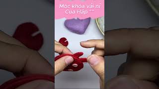 Làm Móc Khóa Vải Nỉ Cua Đỏ - How To Make A Felt Red Crab Keychain - Nhe Huynh Handmade #shorts