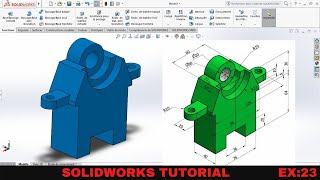 Solidworks 3D practice Drawing / exercise 23/ Simple Tutorial For Beginners