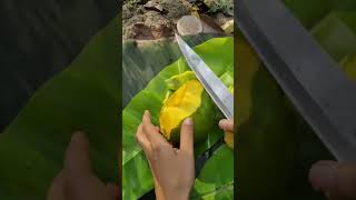 amezing papaya fruits cutting & enjoying village life ❤️ #ytshorts #trending #fruitscutting #asmr