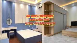 new wardrobe double bed design 2023 new furniture design #viral #video