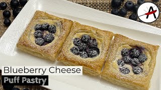 Blueberry Cream Cheese Puff Pastry | Frozen Puff Pastry Recipe | Blueberry Cheese Danish