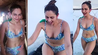 Rakul Preet Singh in HOT Bikini Taking Cold Bath in -15° | Rakul Preet Sizzling HOT