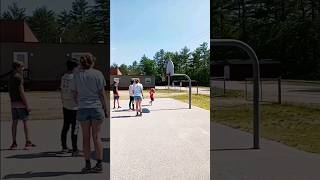 3vs3 Isaac Ethan and Mason take on teenagers on the court part1 🏀 #basketball