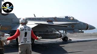 ⭐Взлет F-18 с USS Nimitz (Персидский залив 2020)