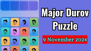 9 November Major Puzzle Durov Solved Today | Major Daily combo card 9 November Major puzzle