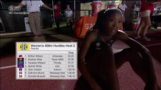 SEC TF 2022 : BRITTON WILSON (ARKANSAS) - 400 HURLDES HEAT