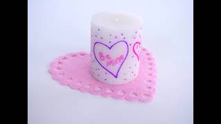 EASY personalized Valentine's Candles | Great gift idea!