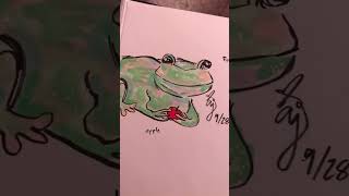 I drew an abstract frog without a reference