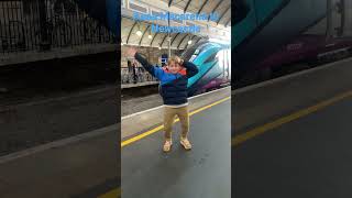 Dancing at Newcastle central station! Transpenine Express Class 802 to Edinburgh, Scotland, UK.