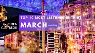 TOP 10: Most listened entries in March / Golden Globe XIII