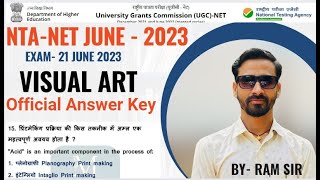 NET VISUAL ART PAPER  JUNE  2023 / NET VISUAL ART ANSWER KEY  JUNE  2023 / VISUAL ART  JUNE  2023