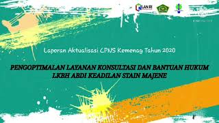 Laporan Aktualisasi CPNS Kemenag Tahun 2020