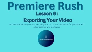 Adobe Premiere Rush - Lesson 6 -Exporting Your Video