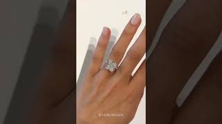 Radiant Cut Hidden Halo Style Moissanite Engagement Ring #ringgoals #ytshort #engagmentring #yt